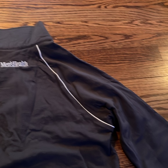 Full zip sweatshirt men’s health embroidered back - Medium gray color - Picture 11 of 11